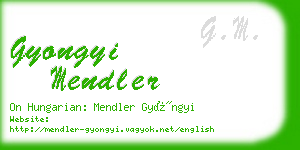 gyongyi mendler business card